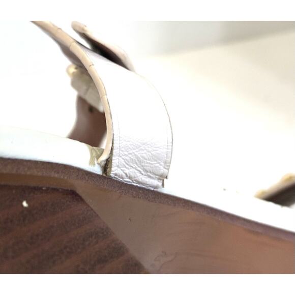 Coach Chain Wedge Heels – White Open Toe (Women’s 8) - Picture 14 of 14